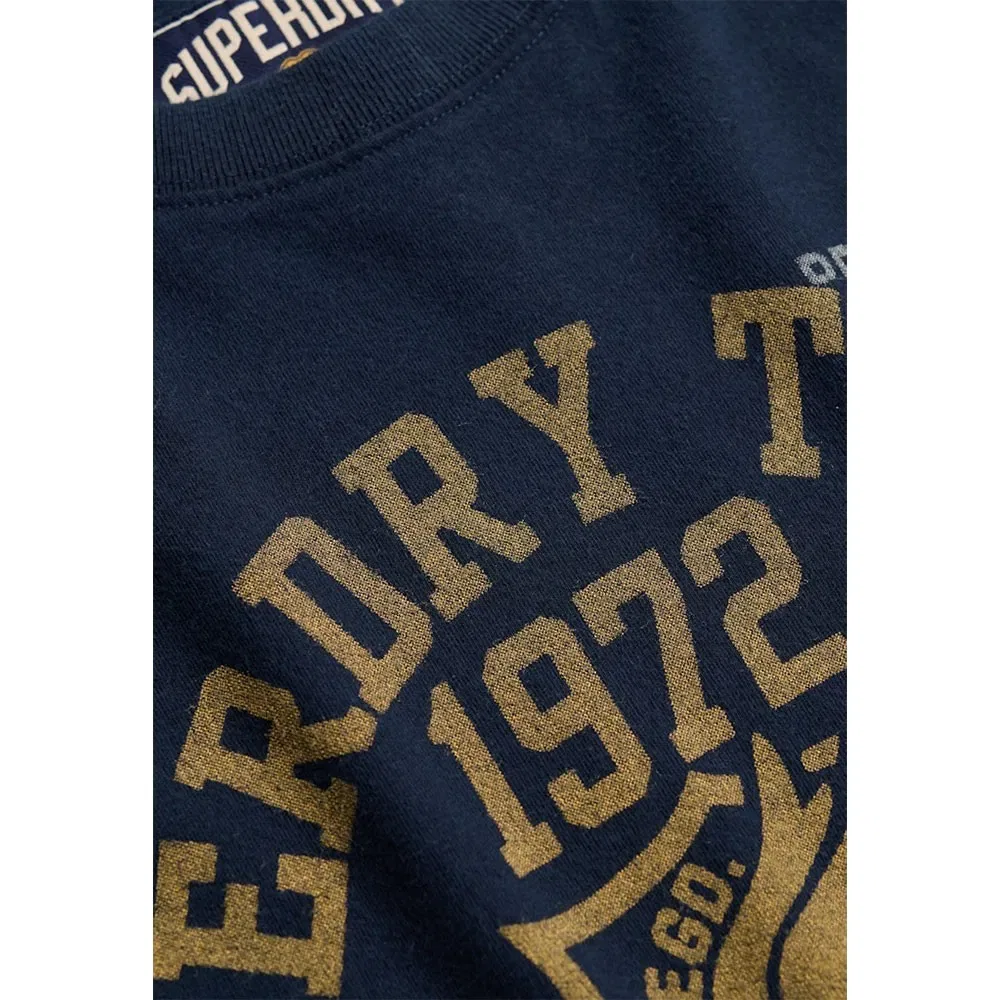 Футболка Superdry Vintage Prep Relaxed Fit с коротким рукавом, синий — фото 2