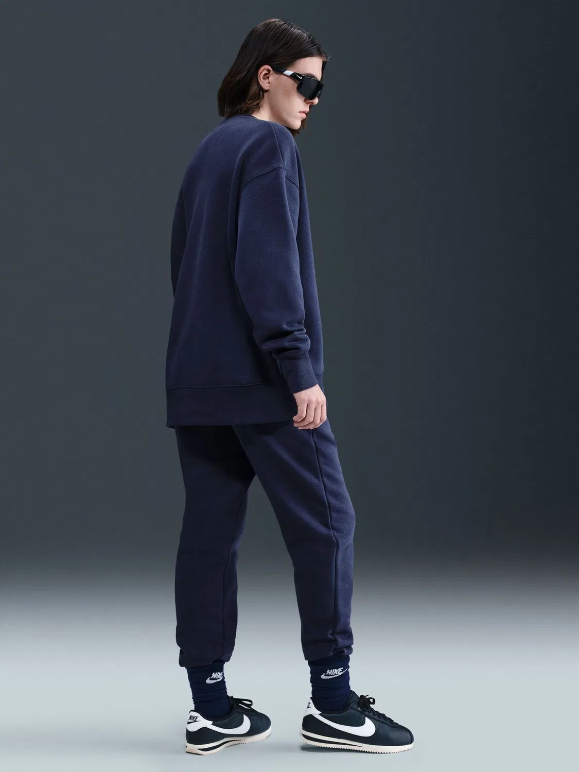 Джоггеры Nike Phoenix Fleece, Midnight Navy — фото 2
