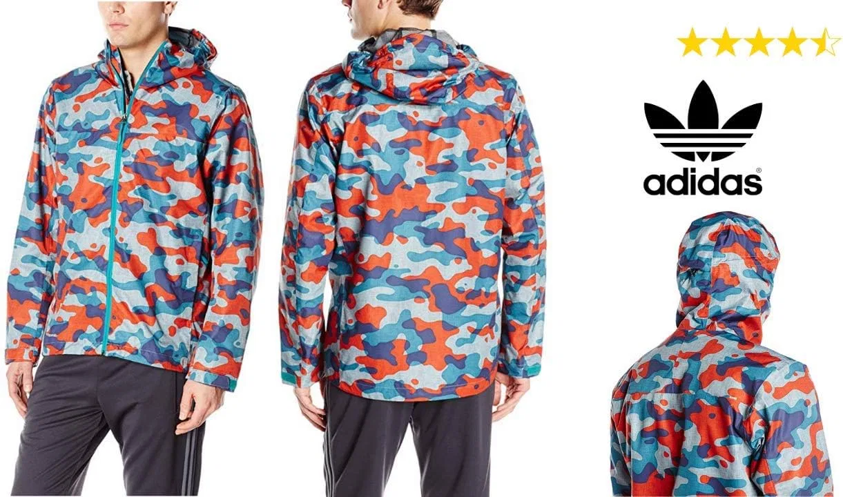 Мужская двухслойная камуфляжная куртка adidas Outdoor Wandertag AOP — фото 4