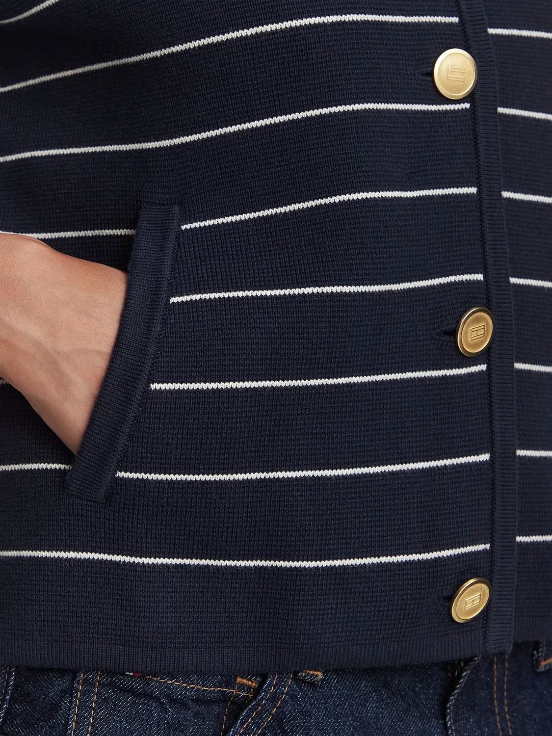 Женский кардиган стандартного кроя Tommy Hilfiger, темно-синий — фото 4