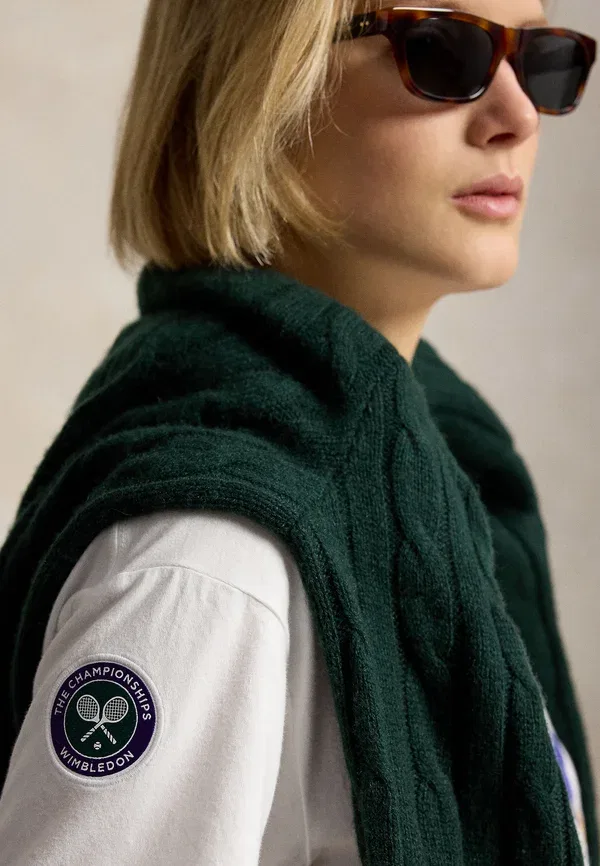Футболка хлопковая Wimbledon polo bear jersey tee Polo Ralph Lauren, белый — фото 4