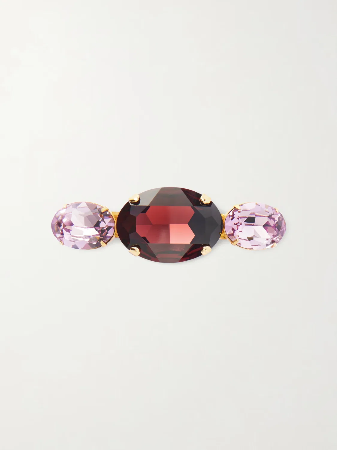 Заколка для волос Adrienne с золотистыми кристаллами Jennifer Behr, Burgundy