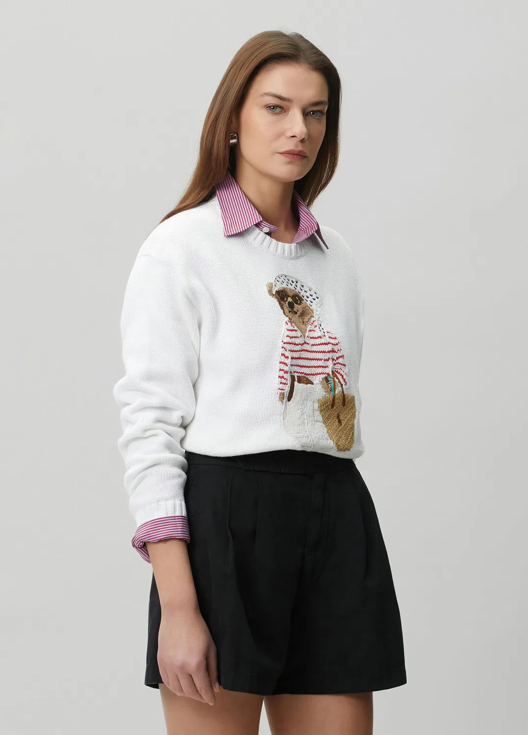 Трикотажный свитер Polo Bear Polo Ralph Lauren, белый — фото 3