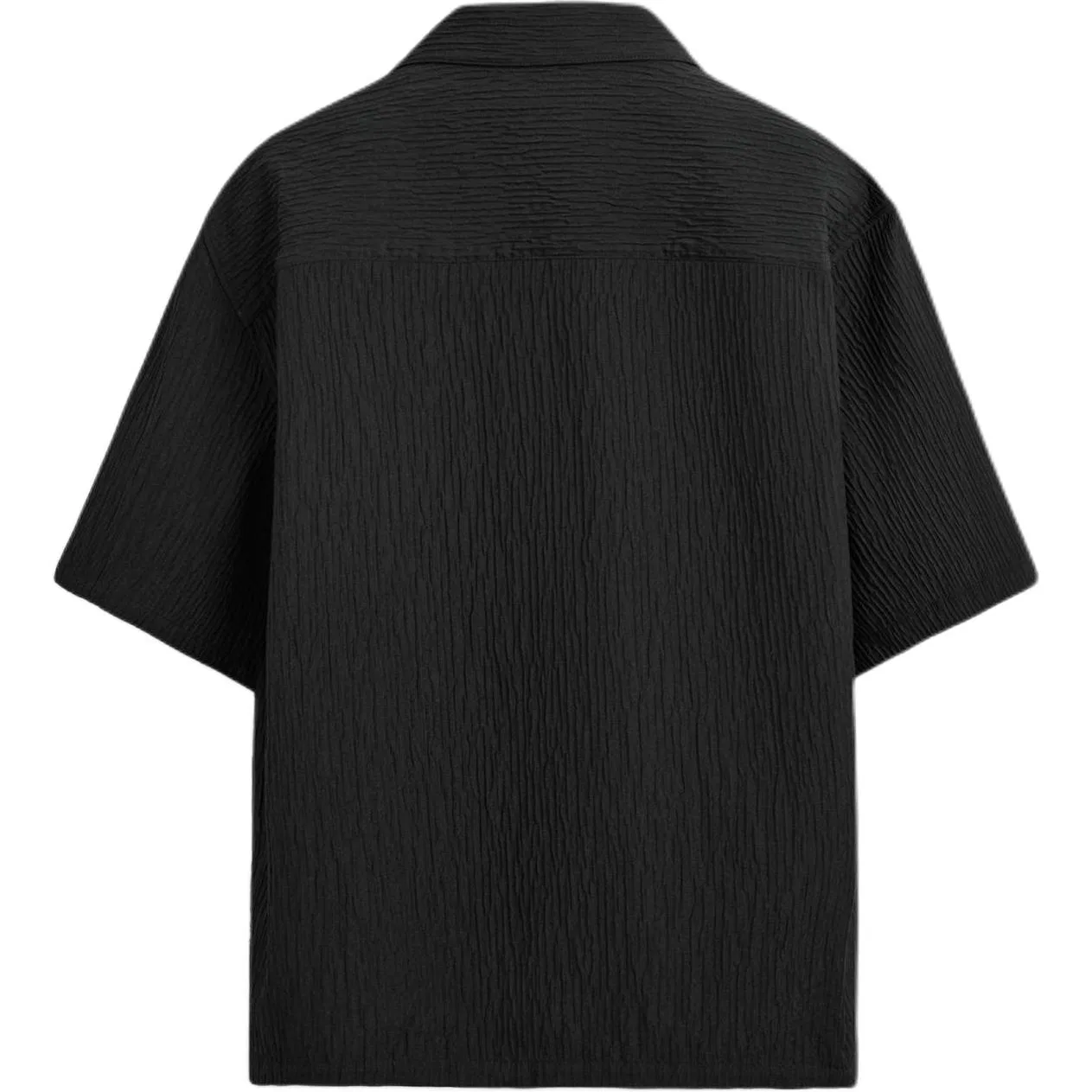 Мужская рубашка с отложным воротником ZARA, Black — фото 3