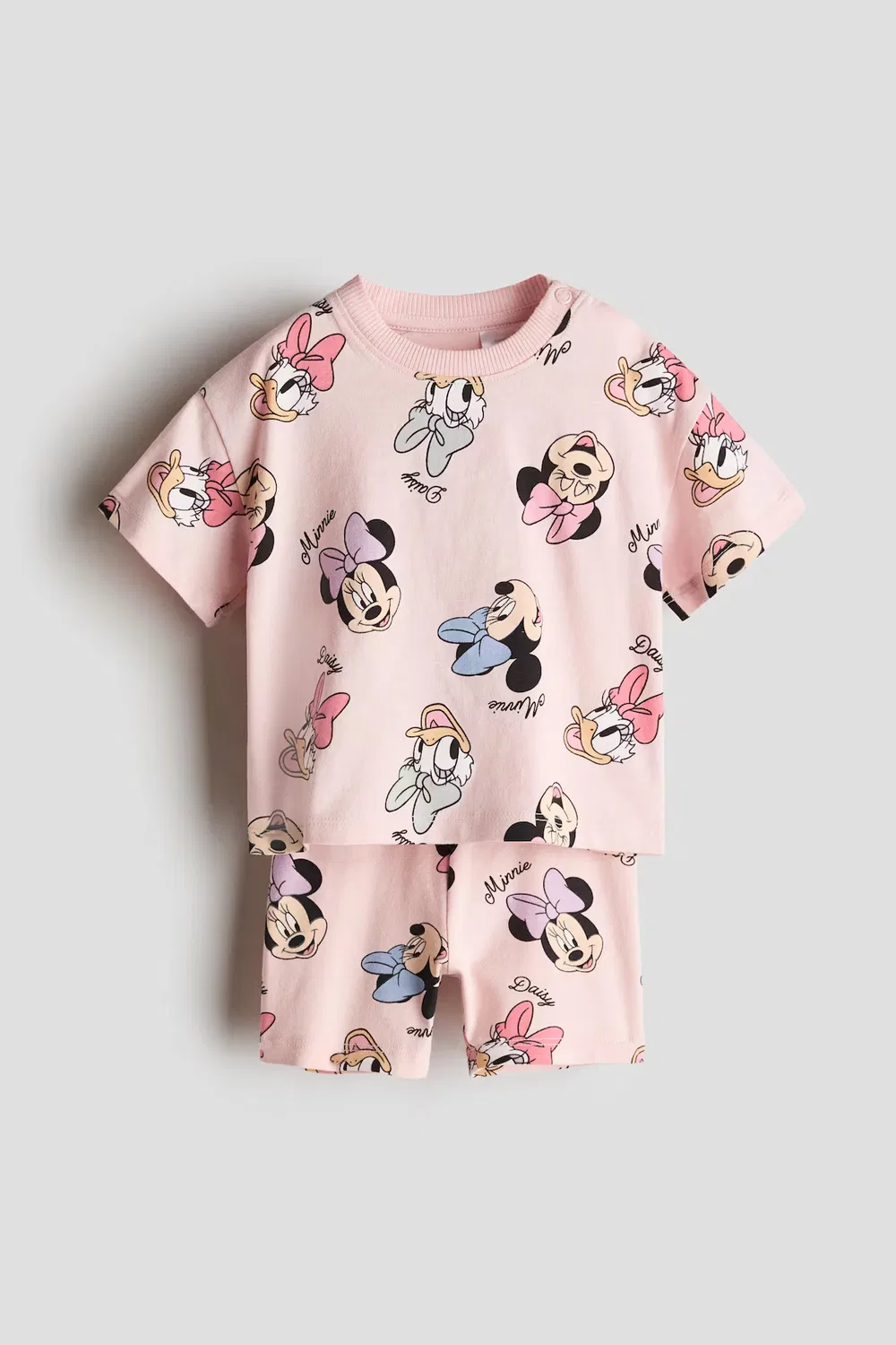 Хлопковый комплект из 2 предметов с принтом H&M, Hellrosa/Minnie Maus