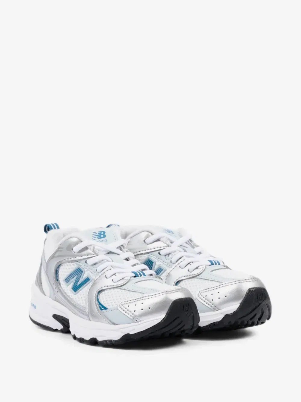Кроссовки 530 с панелями New Balance Kids, серебряный