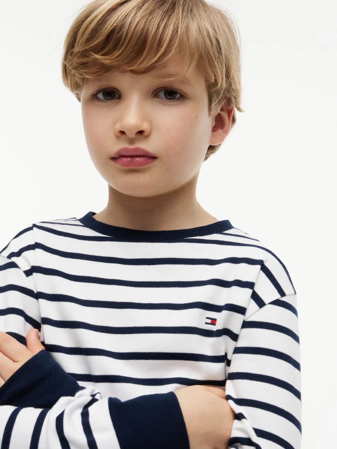 Футболка с принтом в полоску, свободная Tommy Hilfiger, синий — фото 4