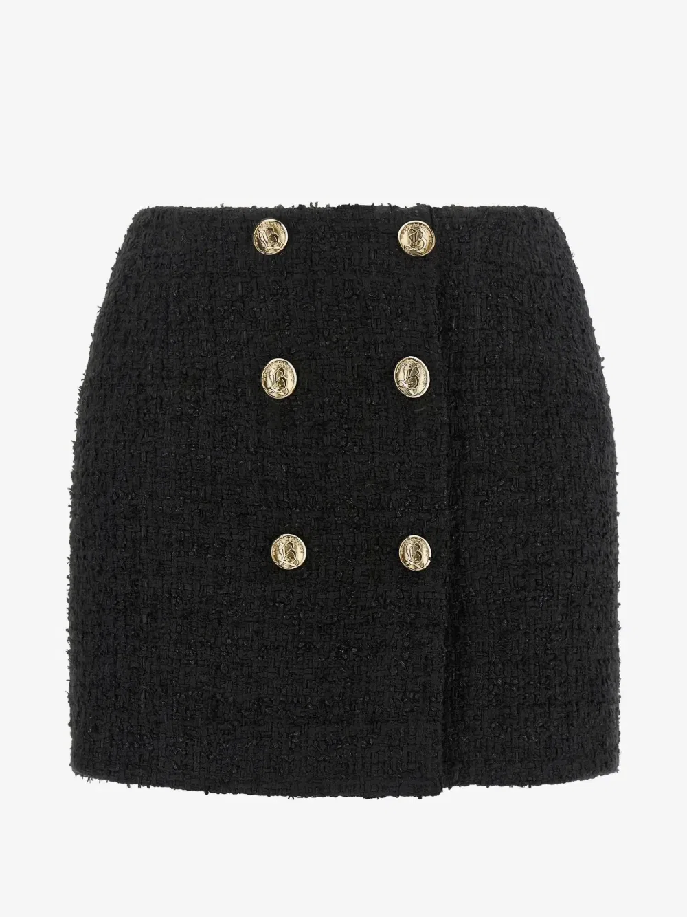 Мини-юбка из букле BALMAIN, черный