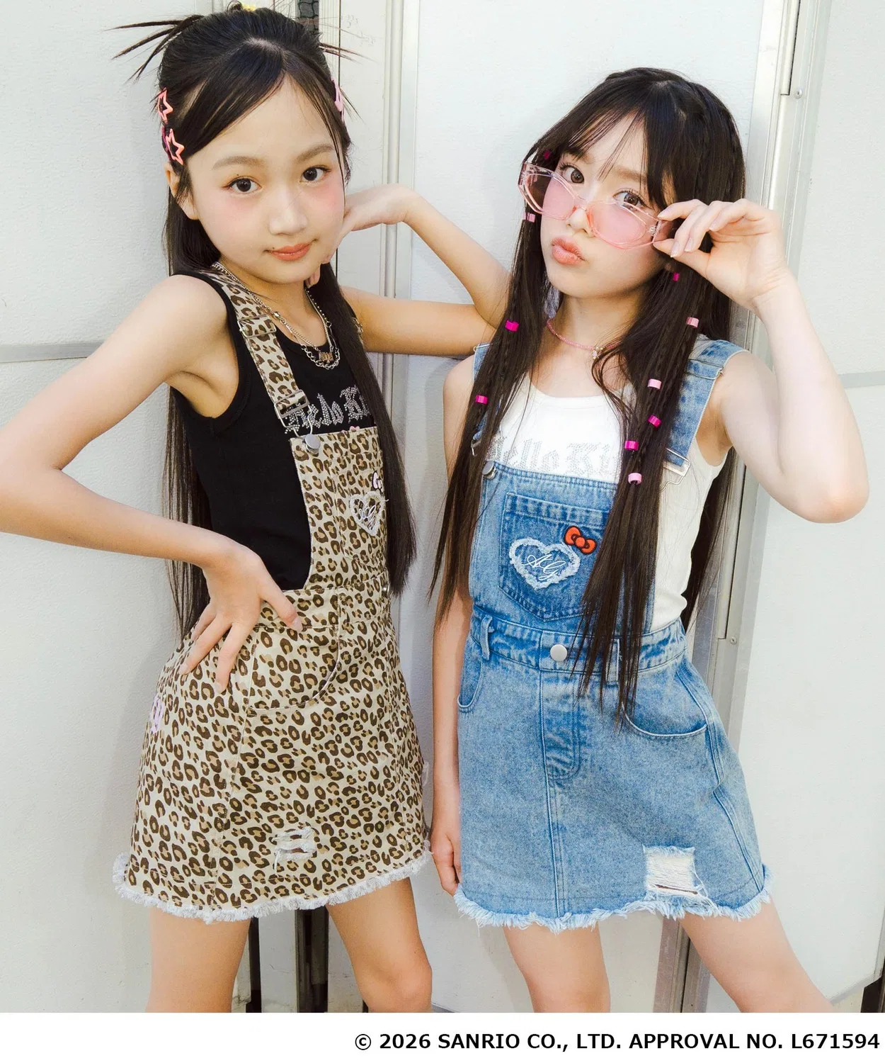 Детский комбинезон-сарафан с хлопковым принтом Hello Kitty, модель ANAPGIRL×HELLOKITTY ANAP GiRL, Light Blue — фото 4