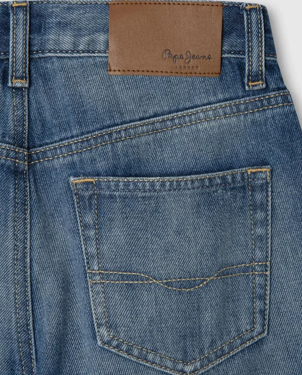 Детские джинсы для мальчиков с отделкой Loose Dan Heritage Pepe Jeans, Azul Índigo — фото 4