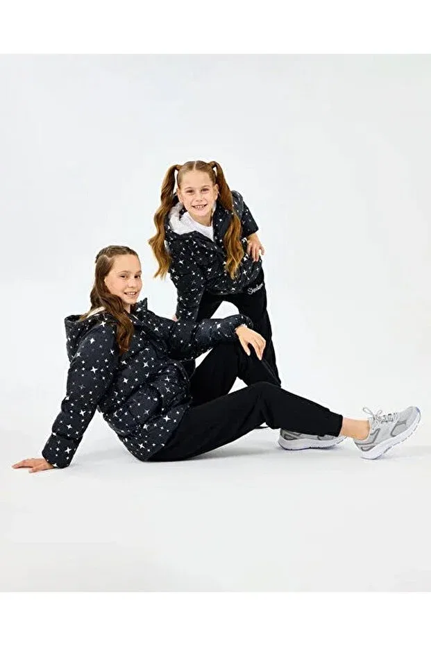 Детское пальто для девочек утепленное Skechers, Black
