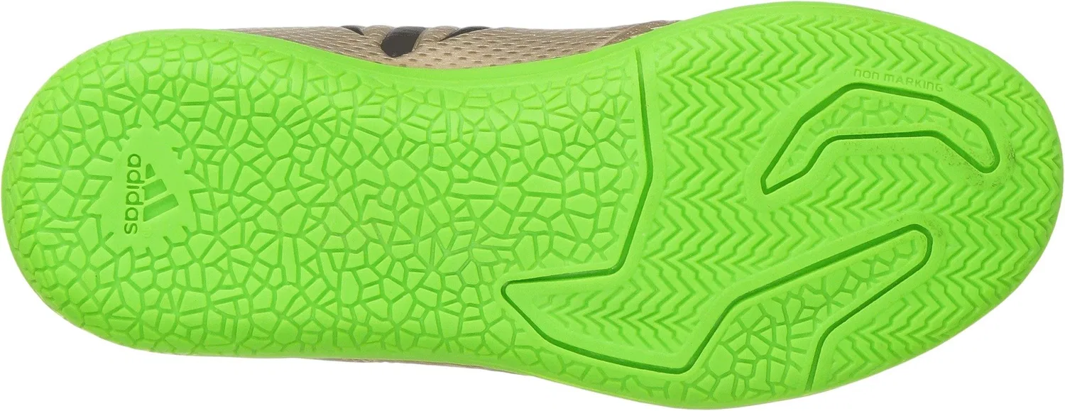 Детские кроссовки для мальчиков с закрытым носком Messi 16.3 In J Adidas, Copper Metallic Black Solar Green — фото 3