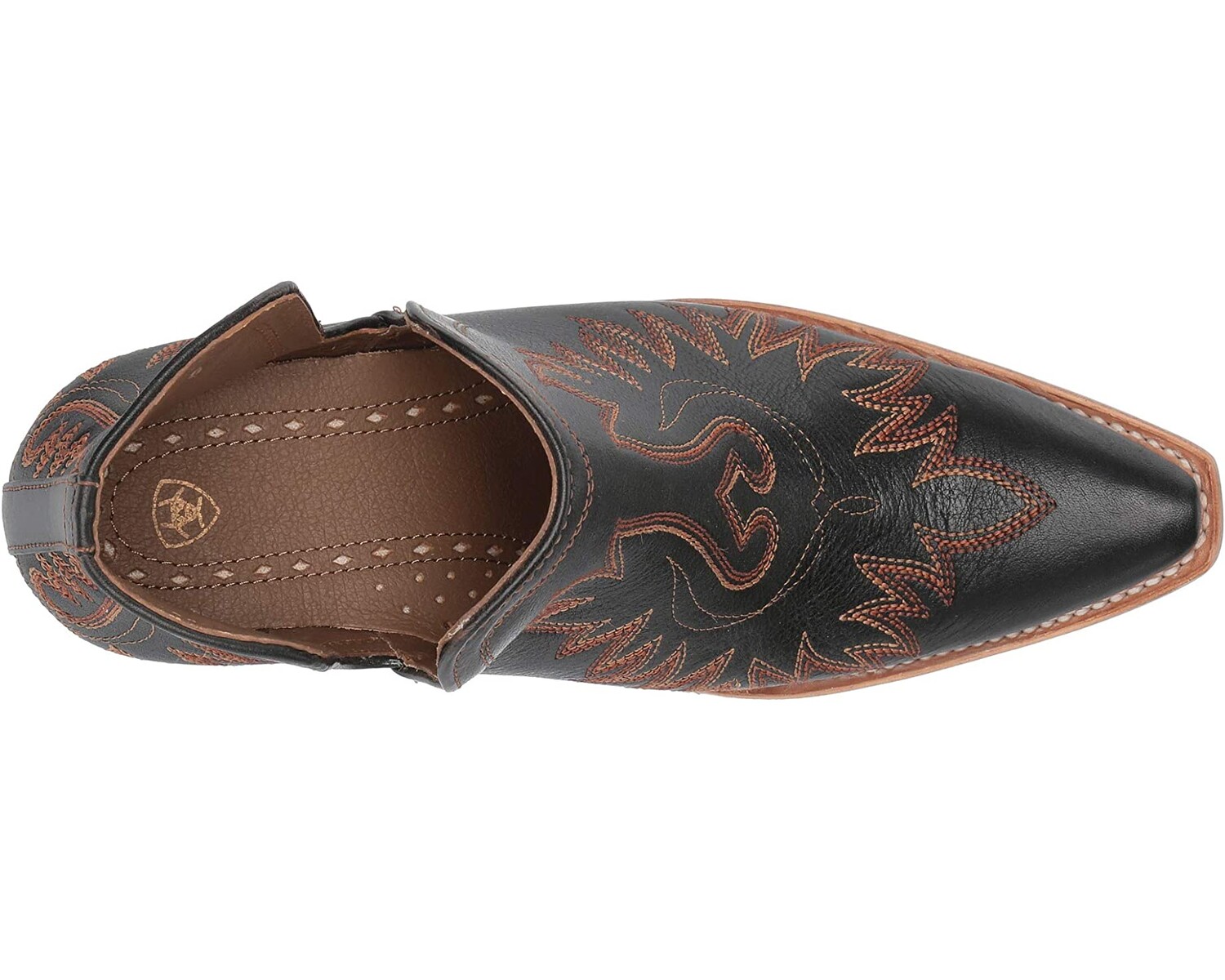 Ботинки женские Ariat Dixon ковбойские с узором, темно-коричневый/черный — фото 4