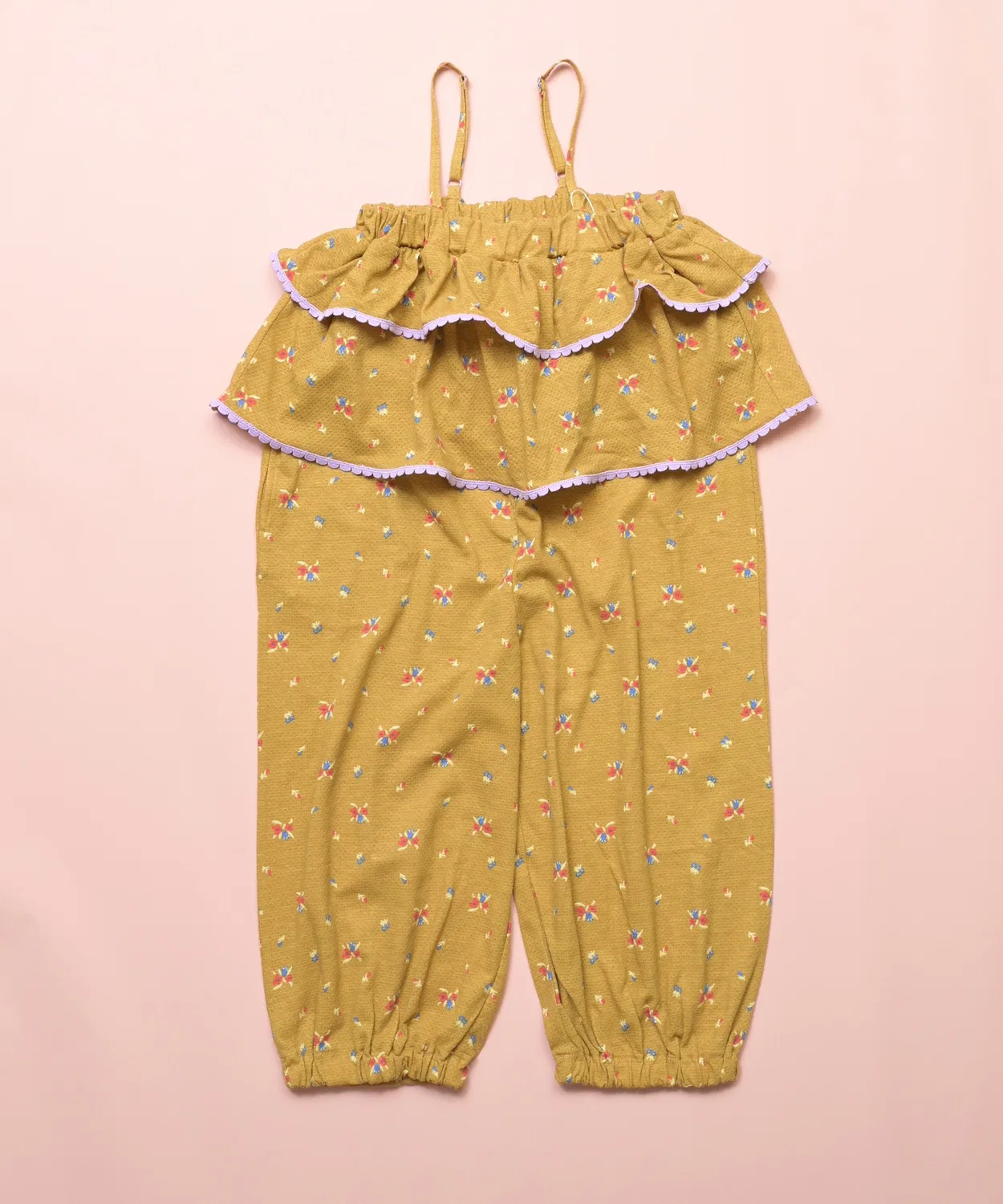 Детский комбинезон-сарафан с воланами, модель Frilly Salopette MARKEY'S, Brown