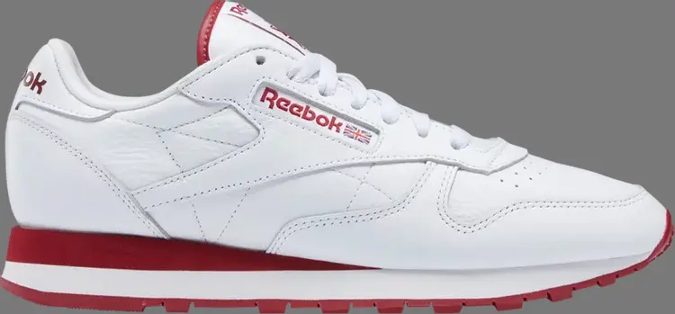 

Кроссовки classic leather 'white flash red' Reebok, белый