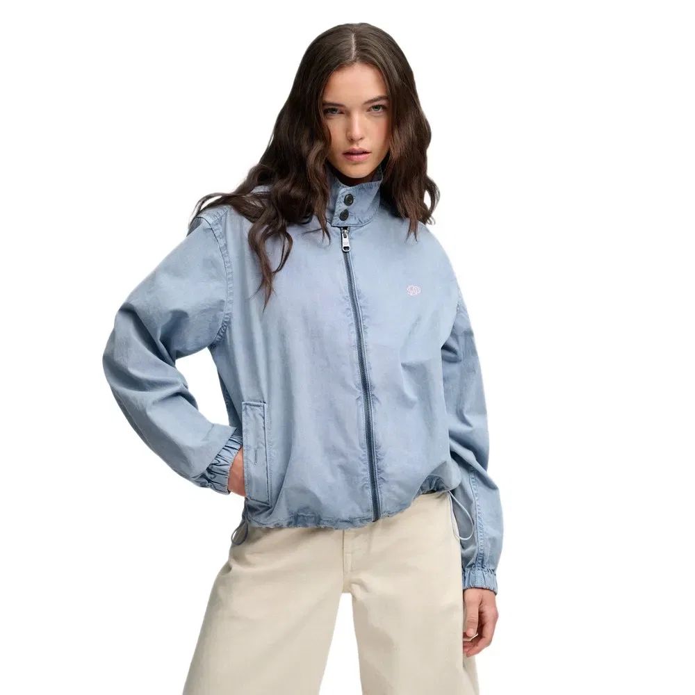 Куртка Harrington хлопковая Superdry, синий