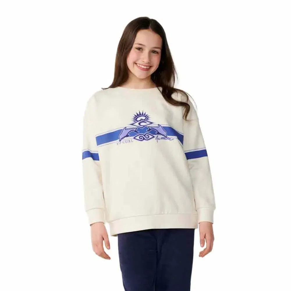 Детский свитшот для девочек свободного кроя Archive Dolphin Rip curl, Beige