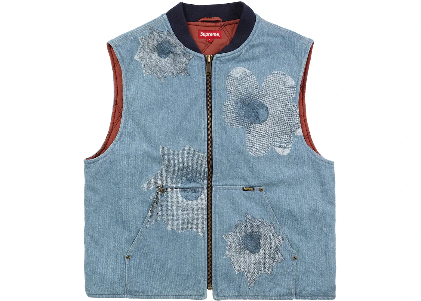 Мужской жилет с принтом Supreme Lowman Work Vest, Denim