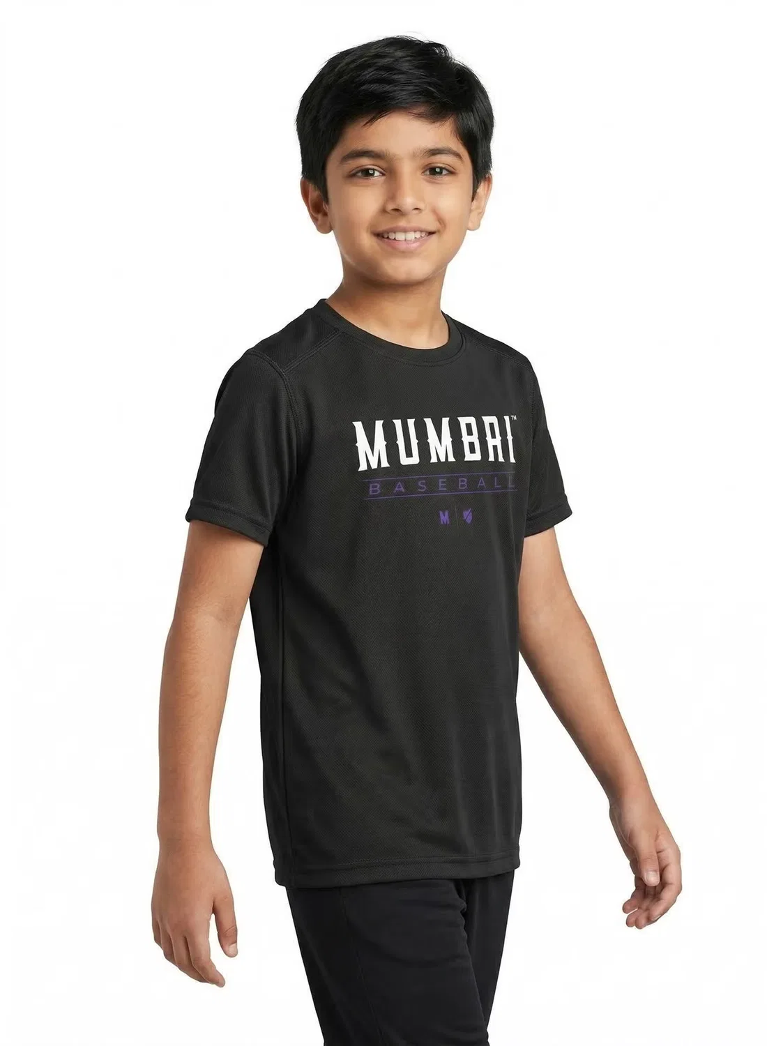 Футболка легкая с принтом Mumbai Cobras Kids' Dugout Baseball United, черный