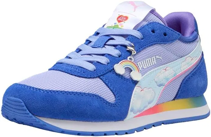 Детские кроссовки для девочек с принтом X Care Bears X Sesame Street PUMA, Blue — фото 2