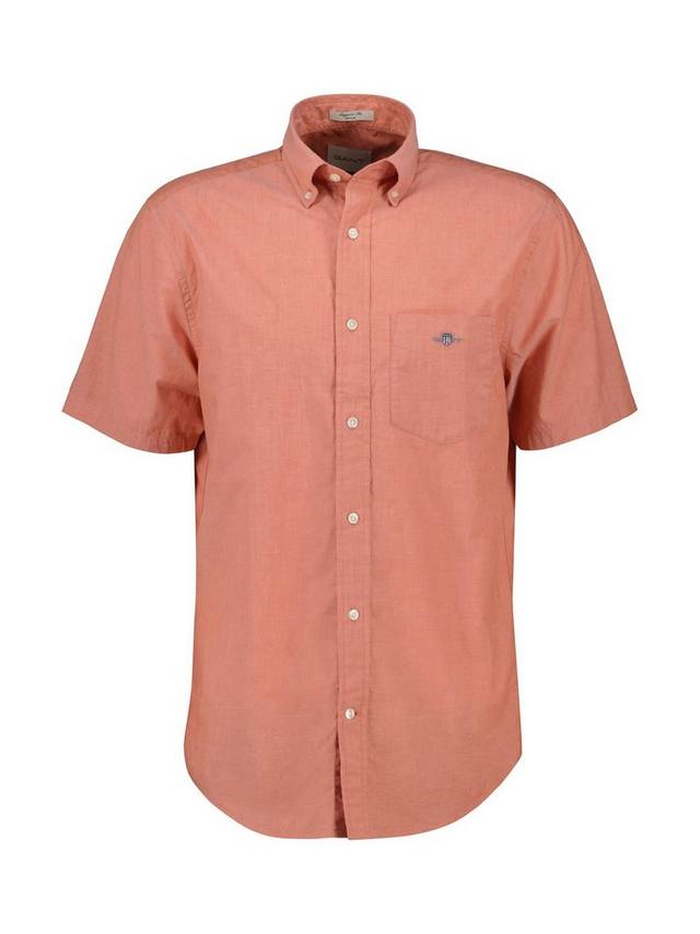 

Хлопковая поплиновая рубашка Regular Fit GANT, Deep Orange