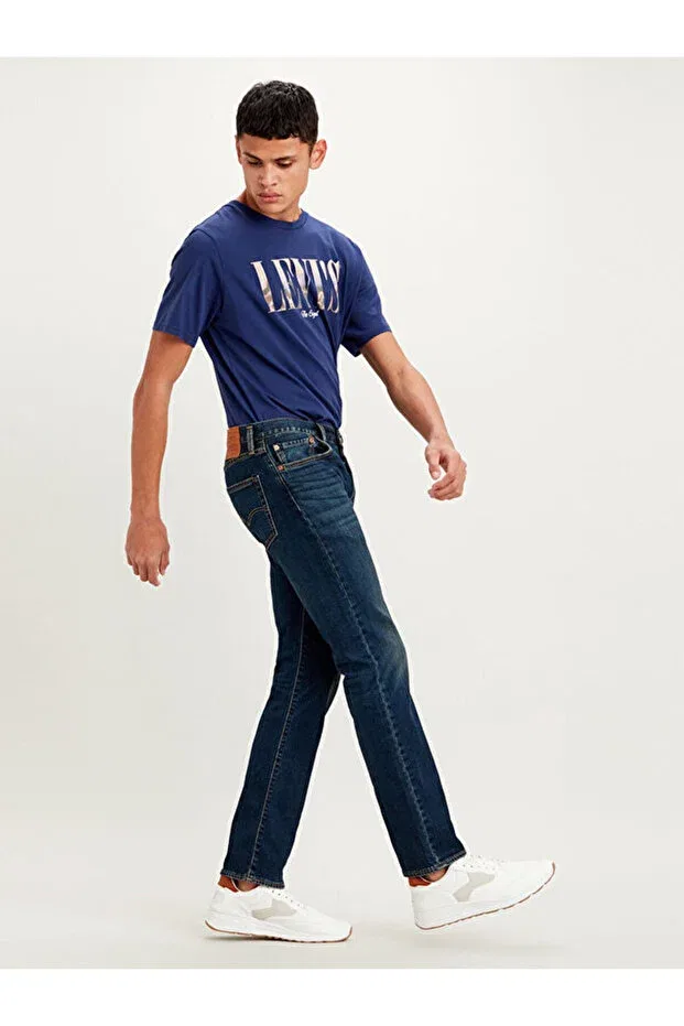 Мужские джинсы с обычной посадкой 501 Original Men's Jean Pants - Block Crusher Levi'S, Dark Indigo - Worn In — фото 3