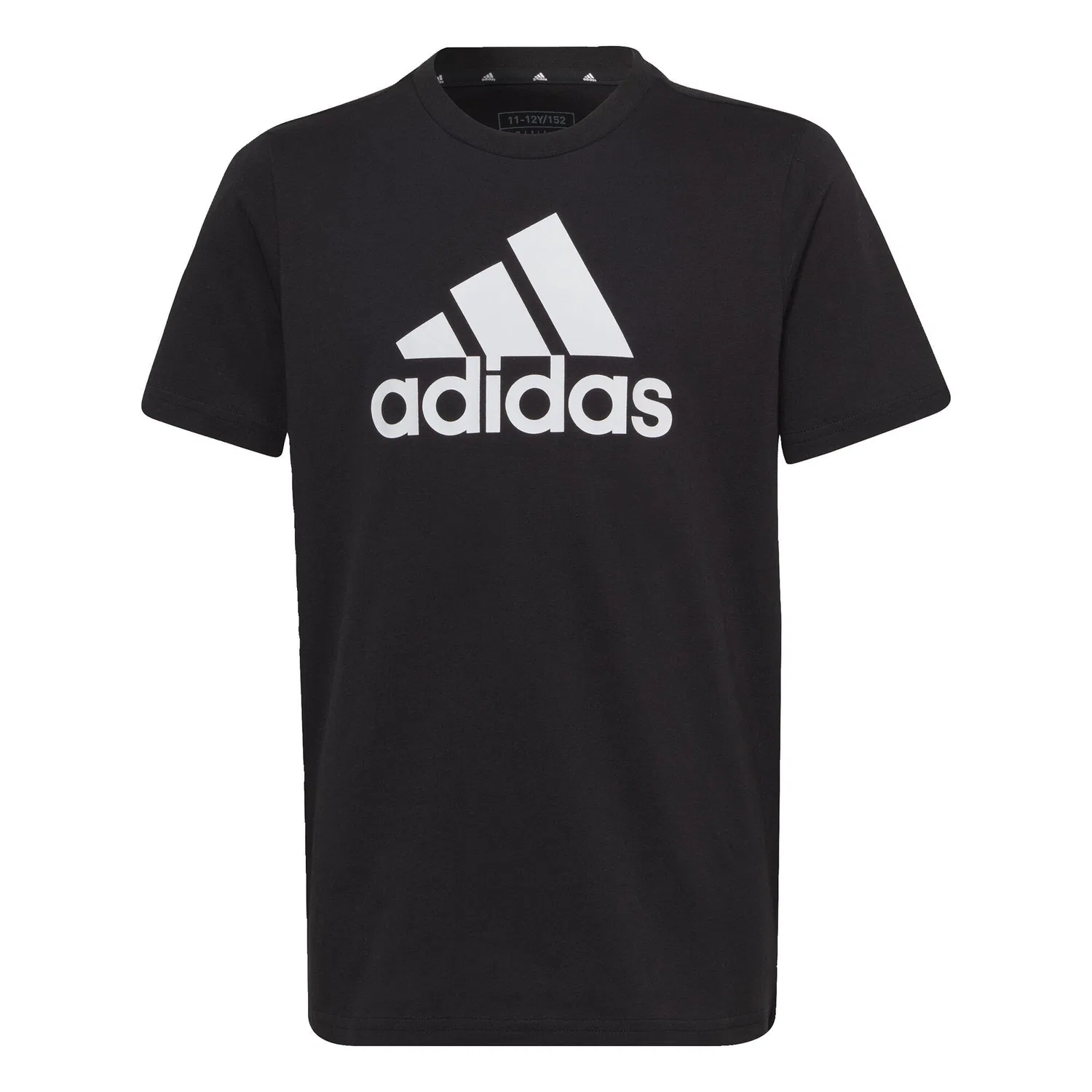 Детская футболка с принтом Essentials Big Logo Cotton Adidas, Schwarz Weiss — фото 2