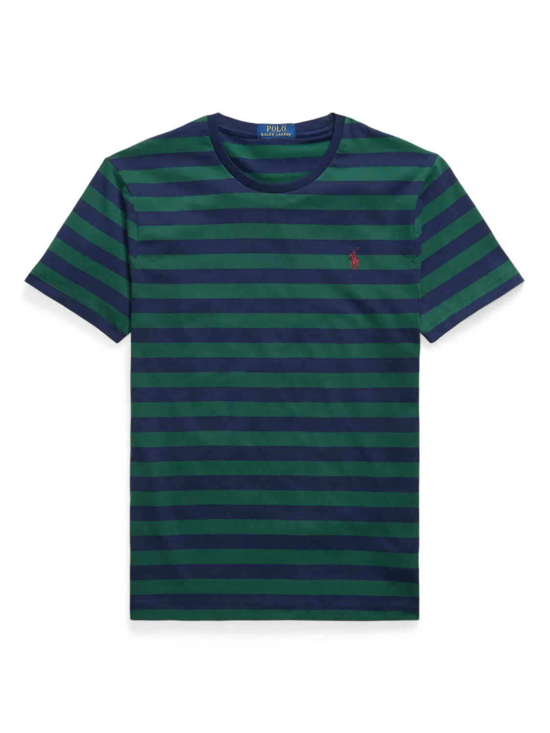 Футболка в полоску зеленая Polo Ralph Lauren, зеленый