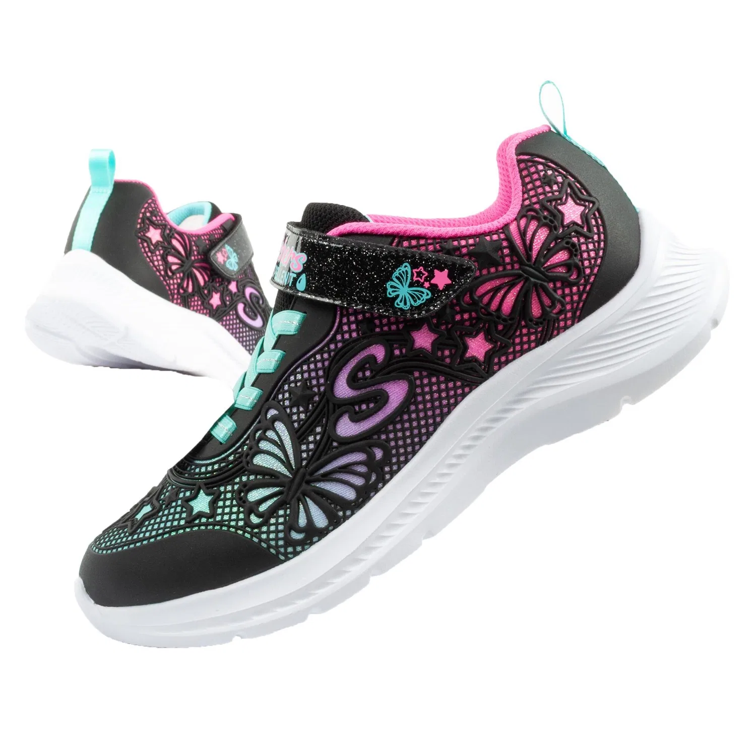 Детские спортивные кроссовки для девочек Jumpsters Skechers, Schwarz Bunt