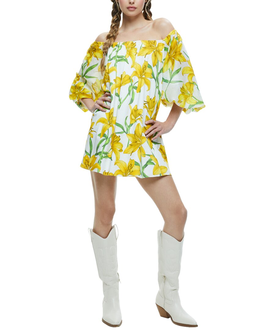 

Alice + olivia Artemis Платье-блузон с открытыми плечами, синий