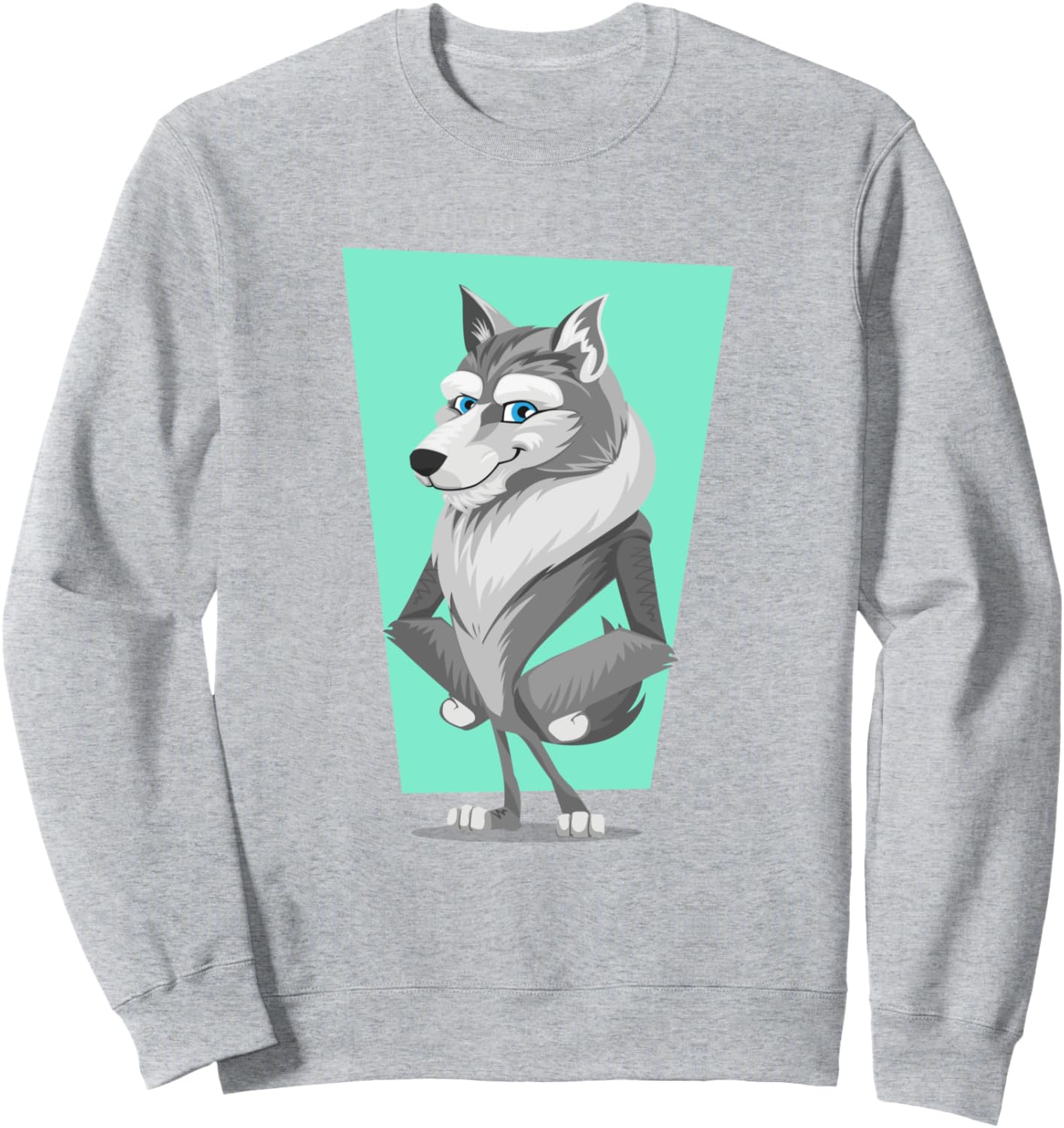 

Толстовка с мультяшным изображением альфа-волка Fashion Tees, серый