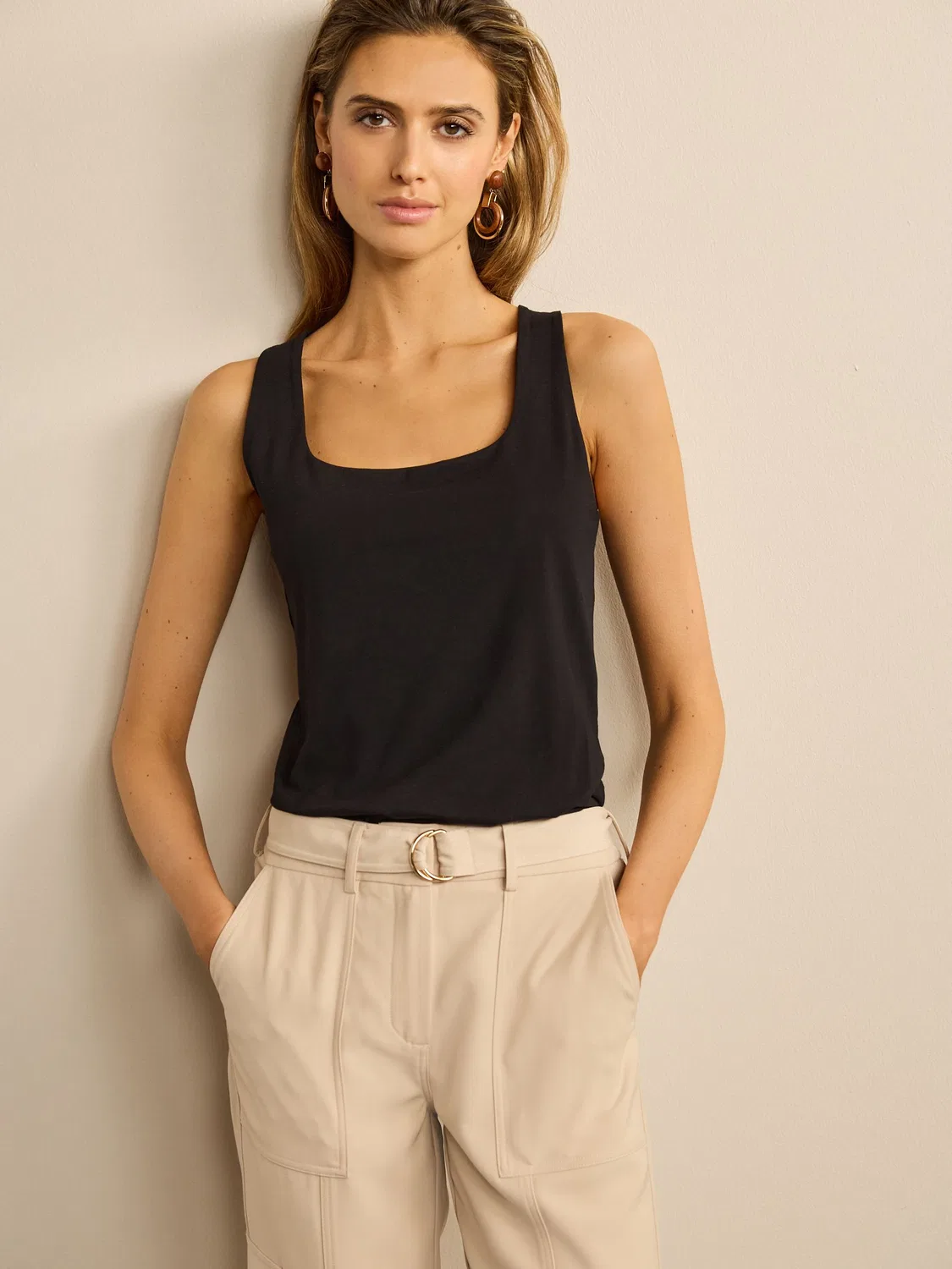 Топ с квадратным вырезом Black Square Neck Vest Next, черный