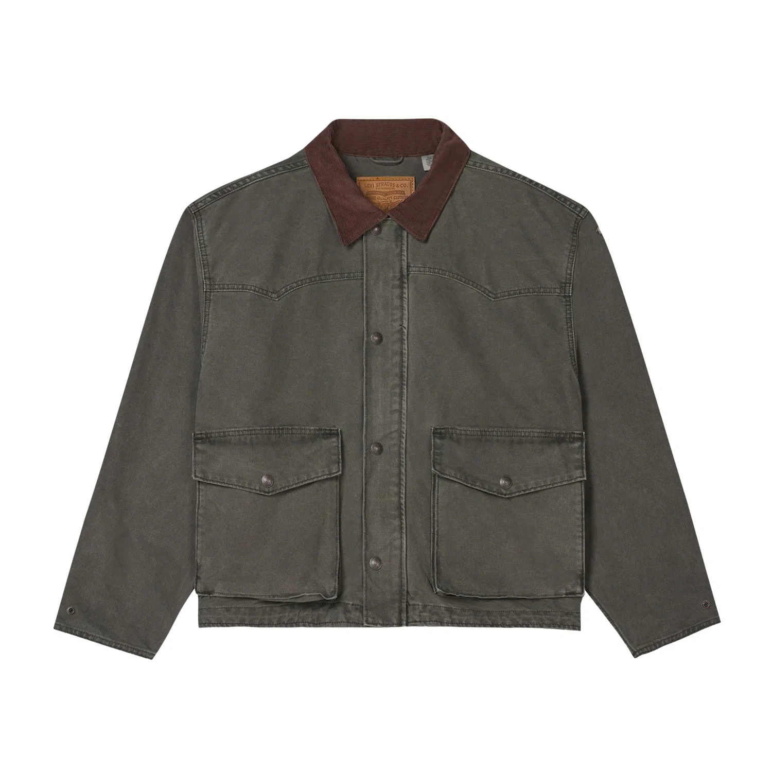 Мужская куртка с отложным воротником Army Green Levis