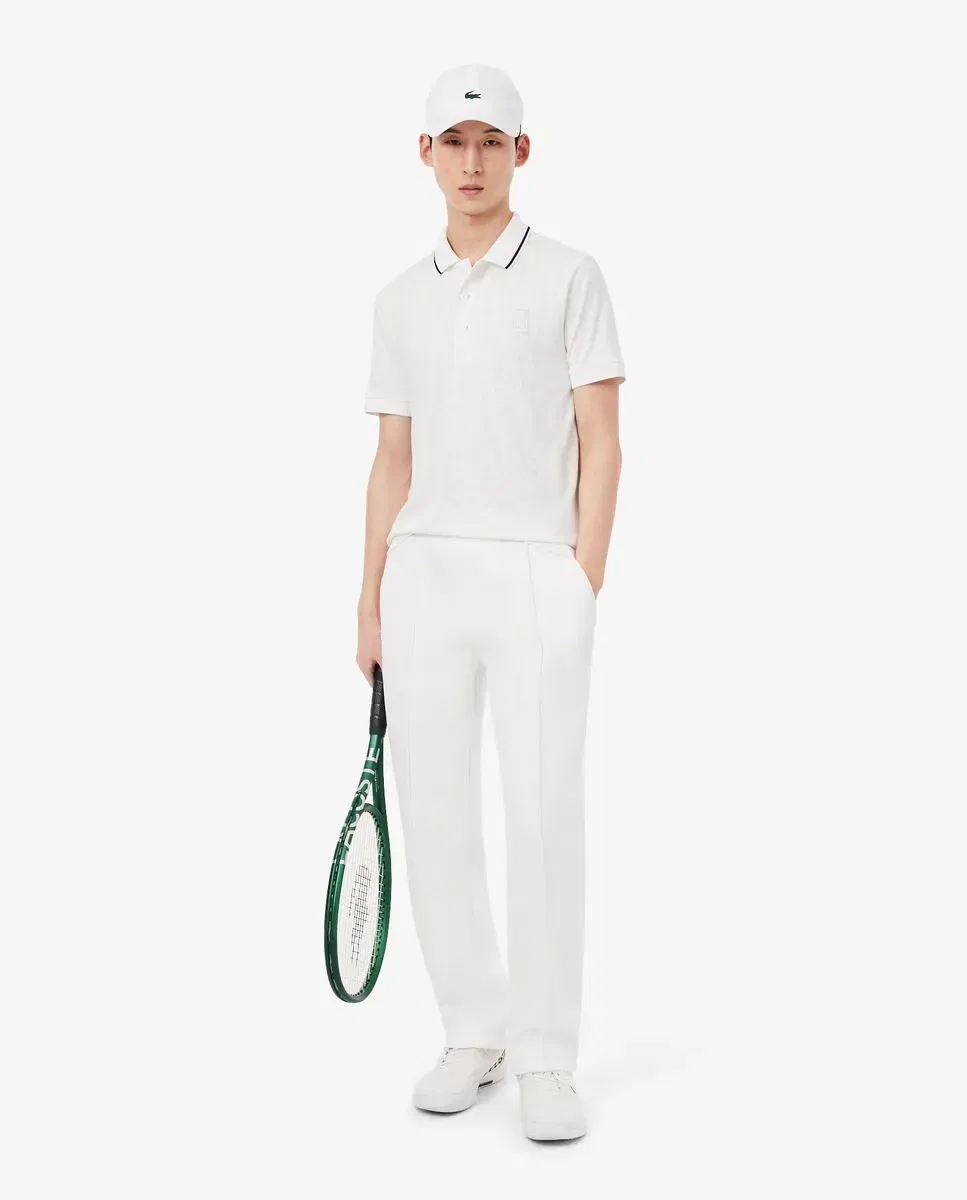 Спортивные брюки Lacoste Heritage, мужские, прямой крой, белый — фото 4