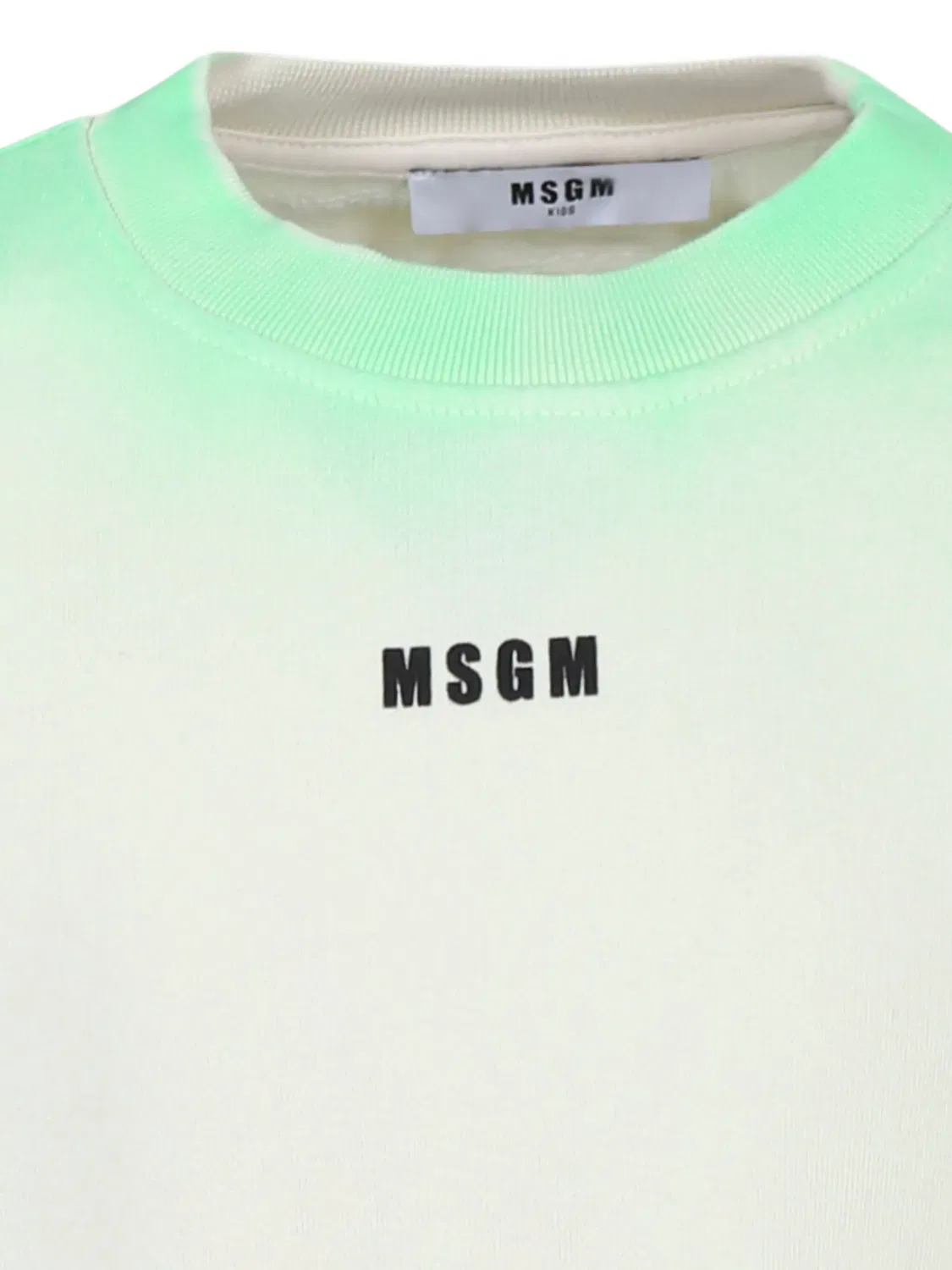 Хлопковый свитшот MSGM, зеленый — фото 2