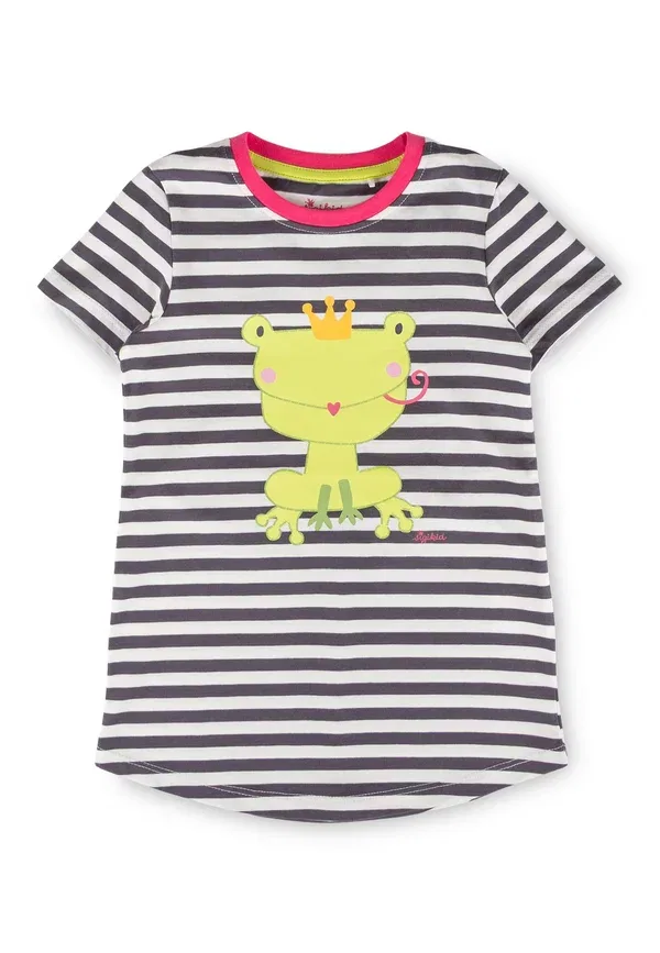 Пижама хлопковая Pyjama set Sigikid Pink, Schwarz-weiß Gestreift, розовый — фото 2