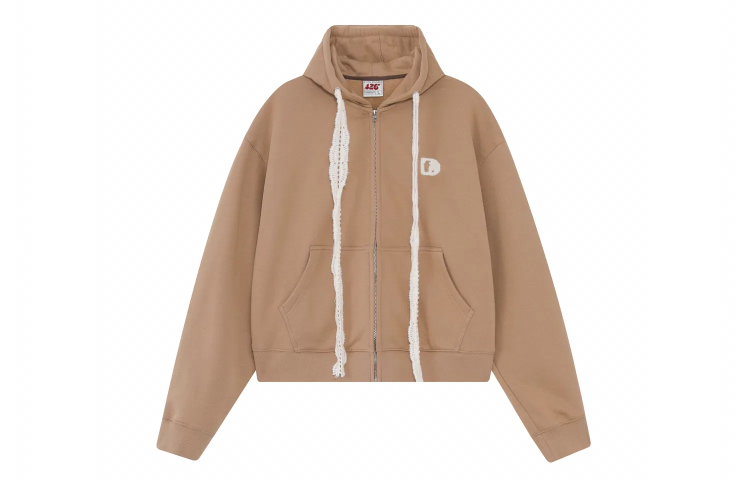 Детское худи с капюшоном и принтом F426, Khaki