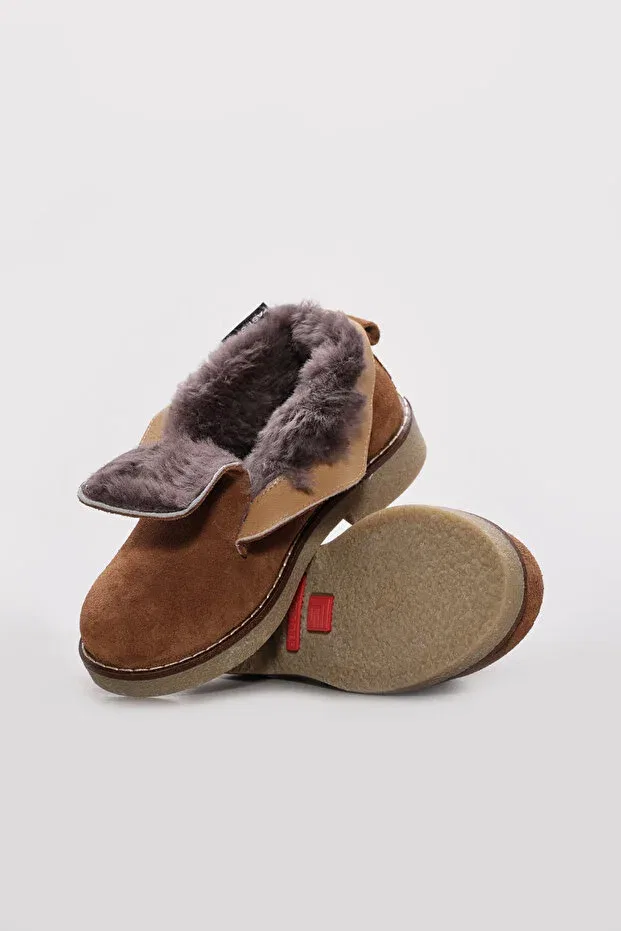 Детские ботинки для девочек на плоском ходу Fast Step, Tan Suede — фото 3