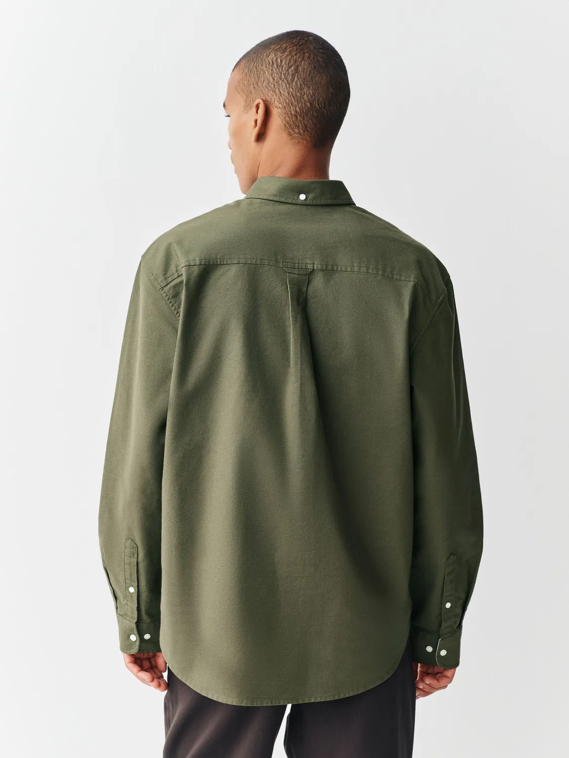 Рубашка оксфорд Dark Green Next — фото 3