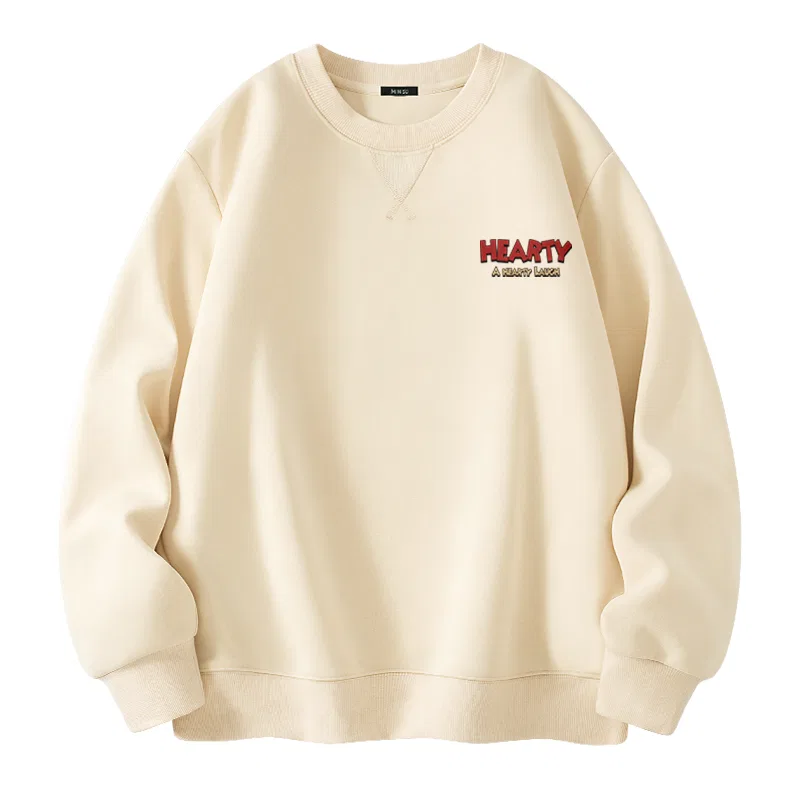 Детское худи унисекс средней плотности MINISO, Heather Gray (B Hearty Chest Logo) — фото 3