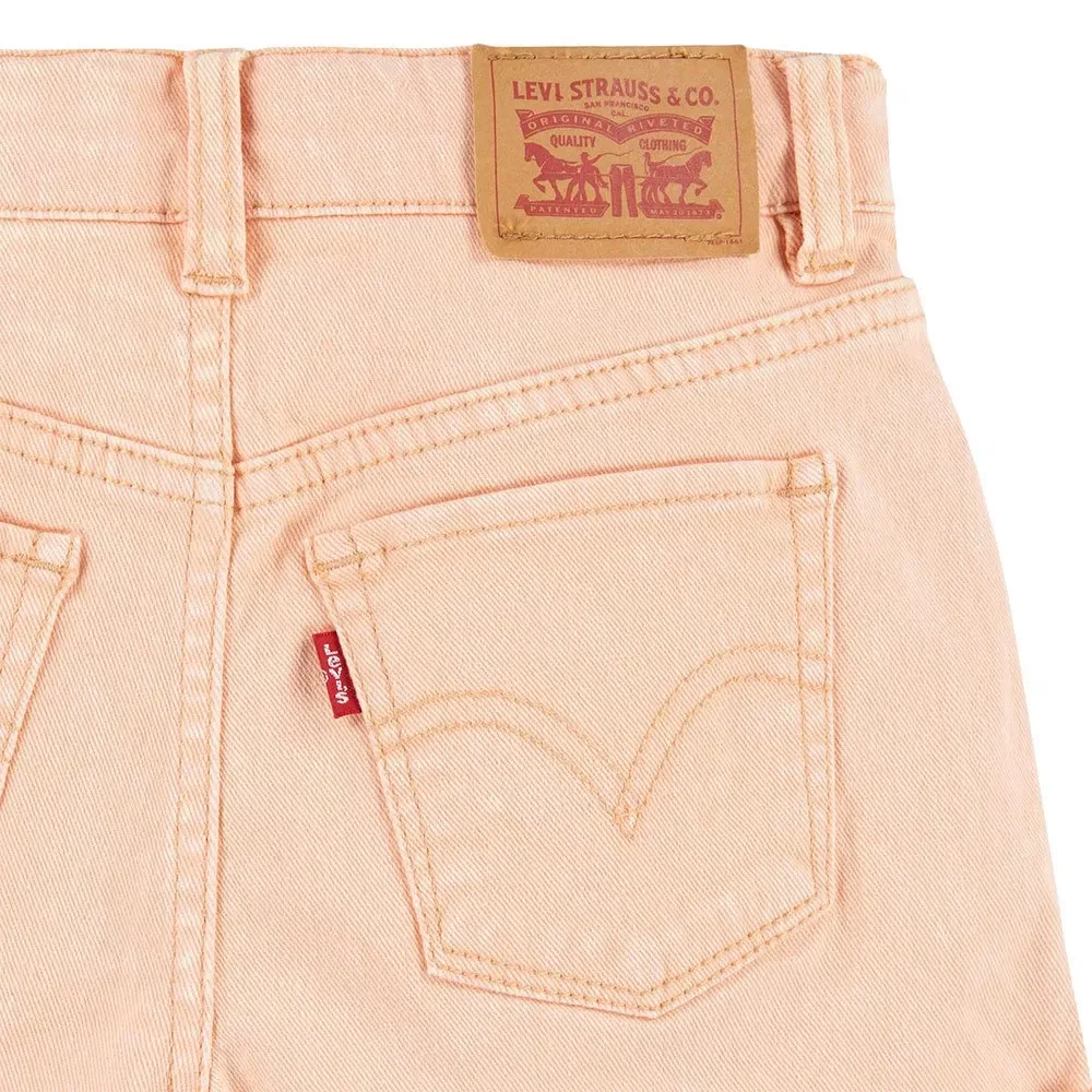 Детские шорты для девочек Mom Fit Twill Mini Mom Roll Cuff Levi's, Orange — фото 4