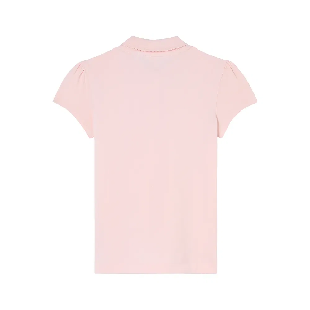 Детское поло для девочек с коротким рукавом Lacoste 447026, Pink — фото 2