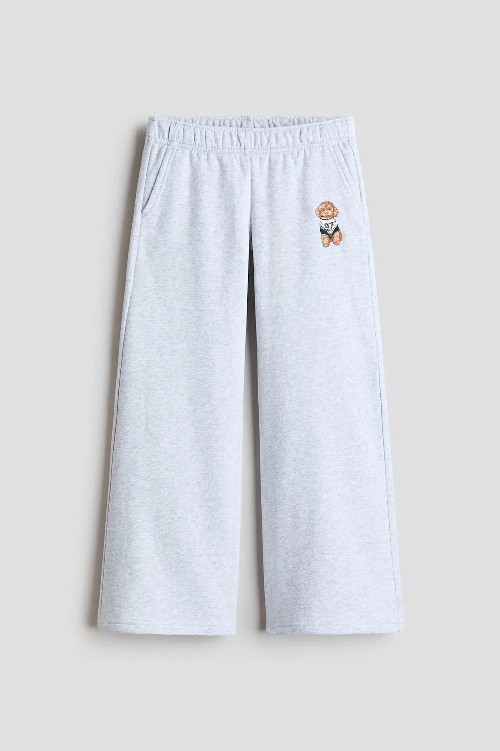 Спортивные штаны прямого кроя H&M, Hellgraumeliert/Hund — фото 4