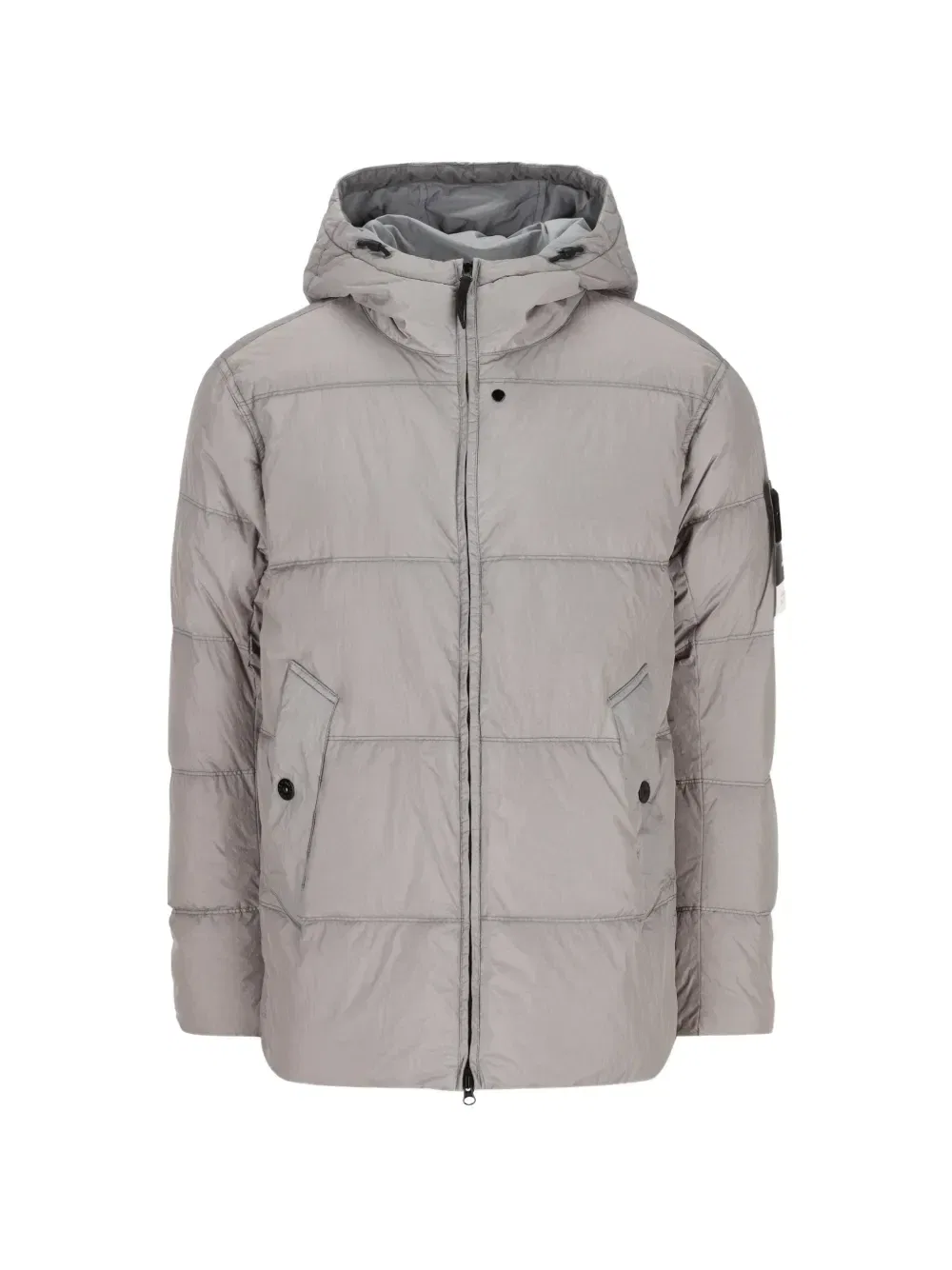 Утепленная куртка из нейлона Crinkle Reps Stone Island, серый