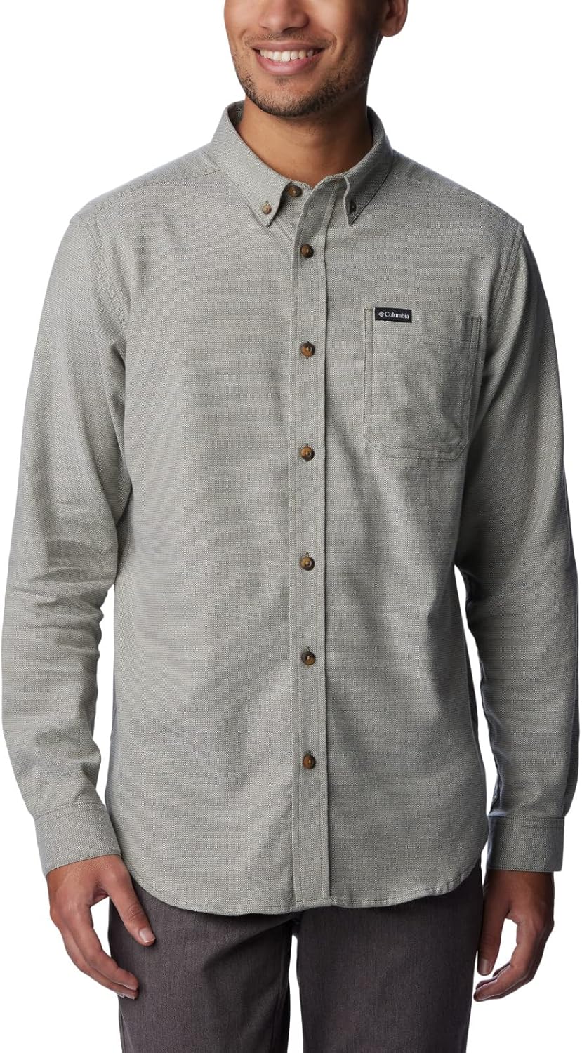 

Мужская рубашка Columbia Rapid Rivers II с длинным рукавом, Stone Green Oxford