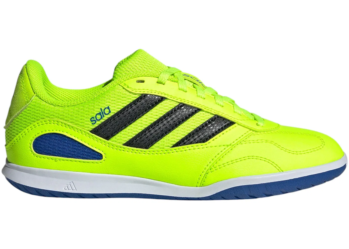 Детские кроссовки для активного отдыха Adidas Super Sala Competition III Indoor, Lucid Lemon Core Black Royal Blue