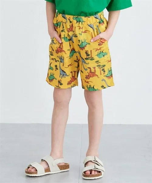 Детские шорты с принтом, 4/5 длины QUNTSTYLE, Yellow