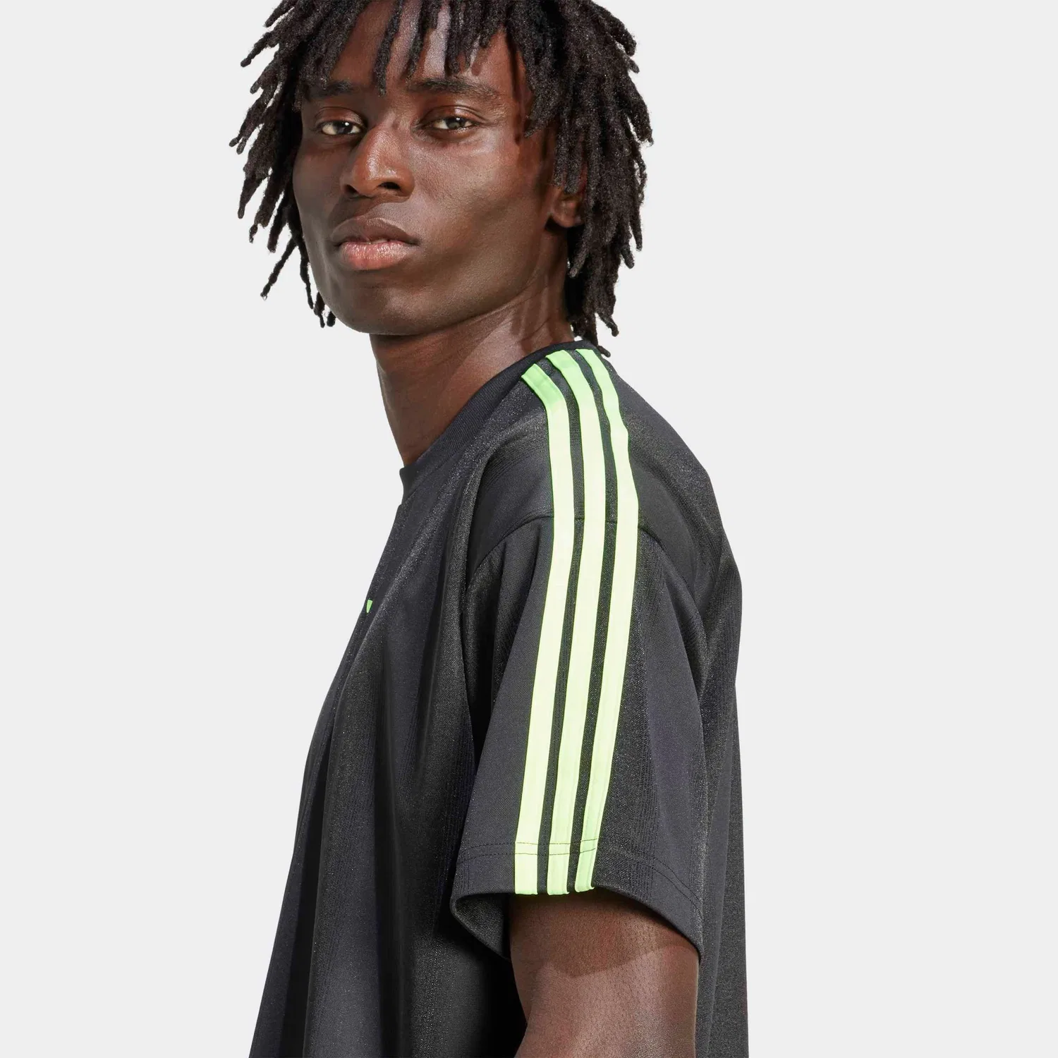 Мужская футболка с принтом Adidas Originals, Black/Signal Green — фото 3