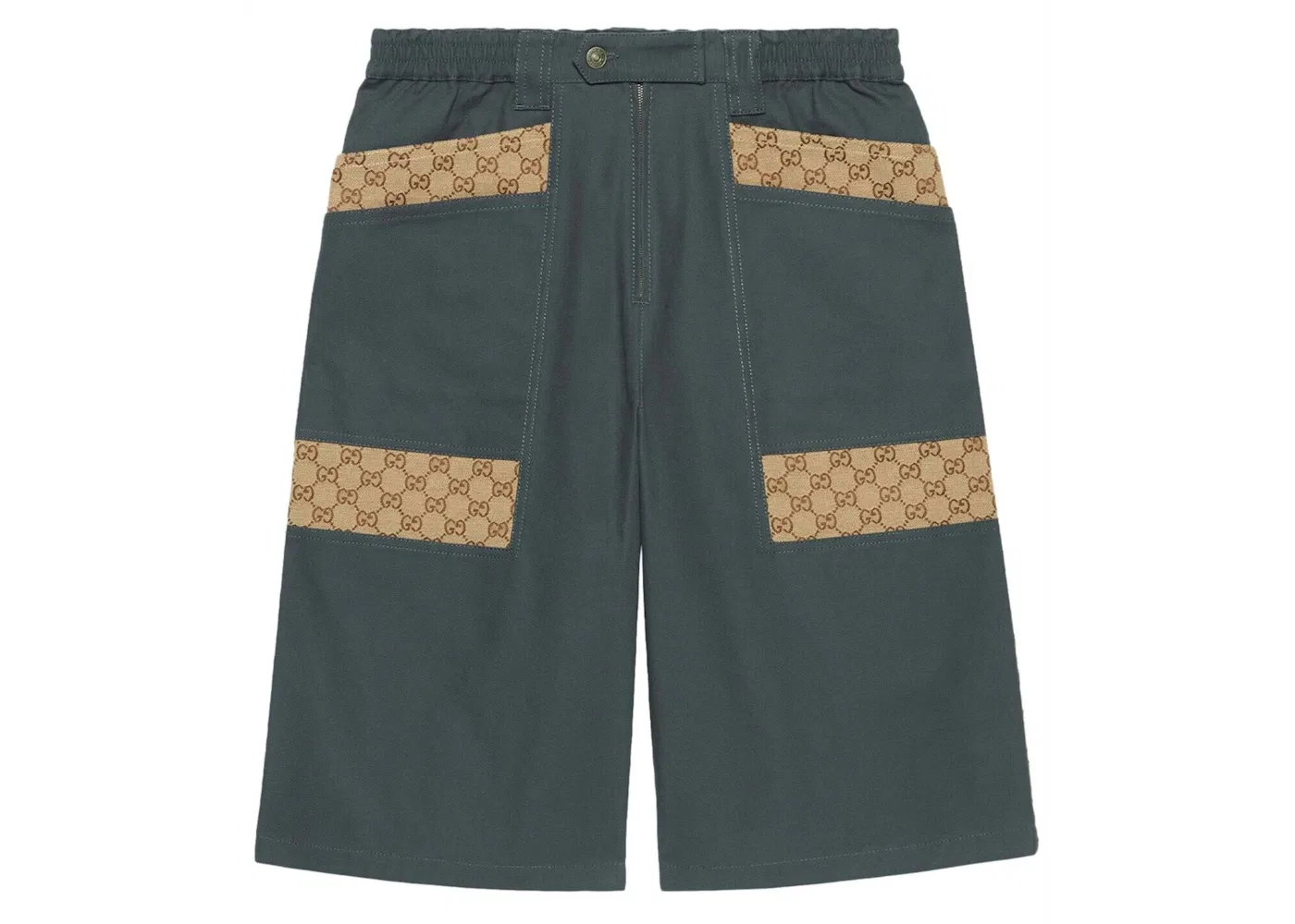 Мужские шорты с принтом Logo Print Gucci, Blue/Grey