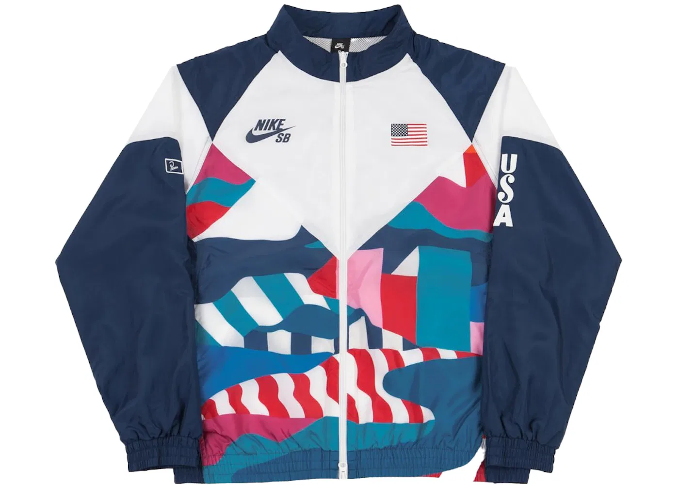 Мужской спортивный костюм с принтом Nike SB x Parra USA Federation Kit Tracksuit Nike, Brave Blue/White — фото 2